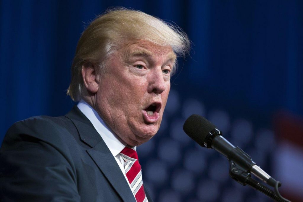 Donald Trump on campaign in 2016