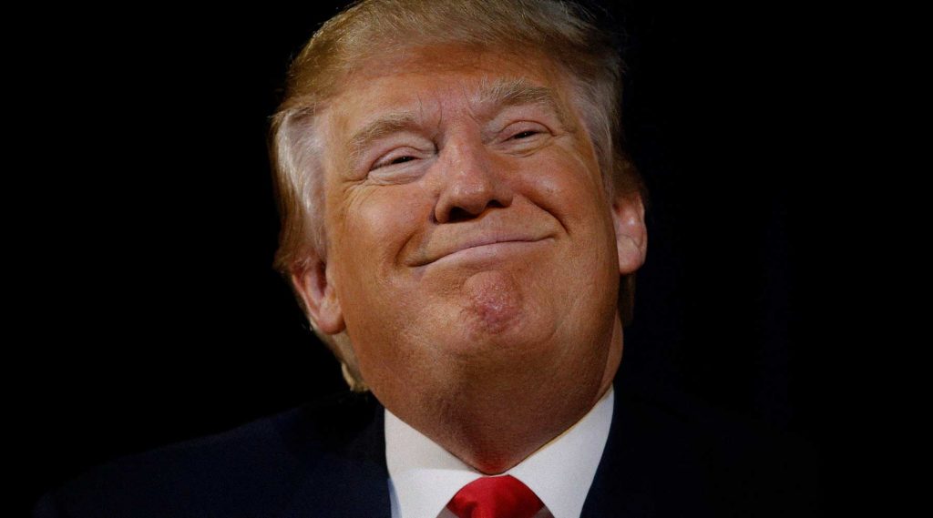 Trump smiling