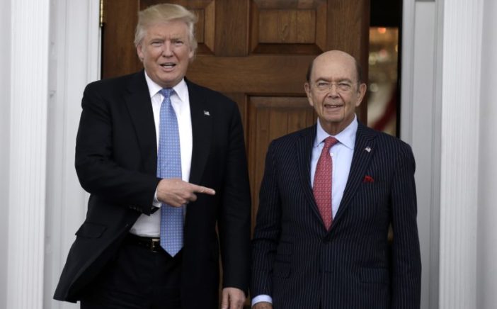Wilbur Ross and Donald Trump.