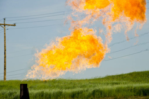 A natural gas flare.
