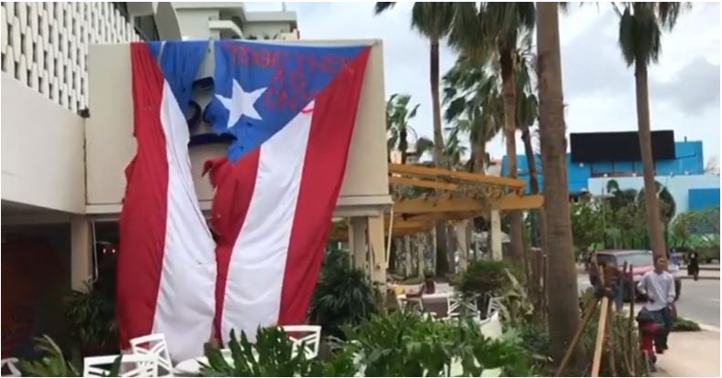 A Puerto Rican flag.