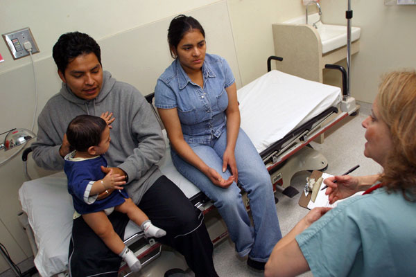 Patients with a Doctor.