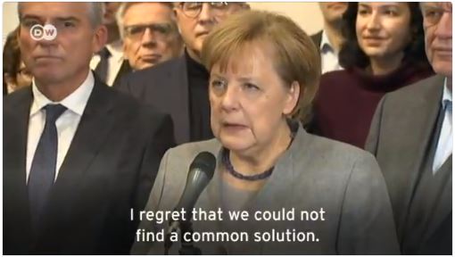 Merkel’s Reign In Doubt After Coalition Talks Collapse German President Angela Merkel.
