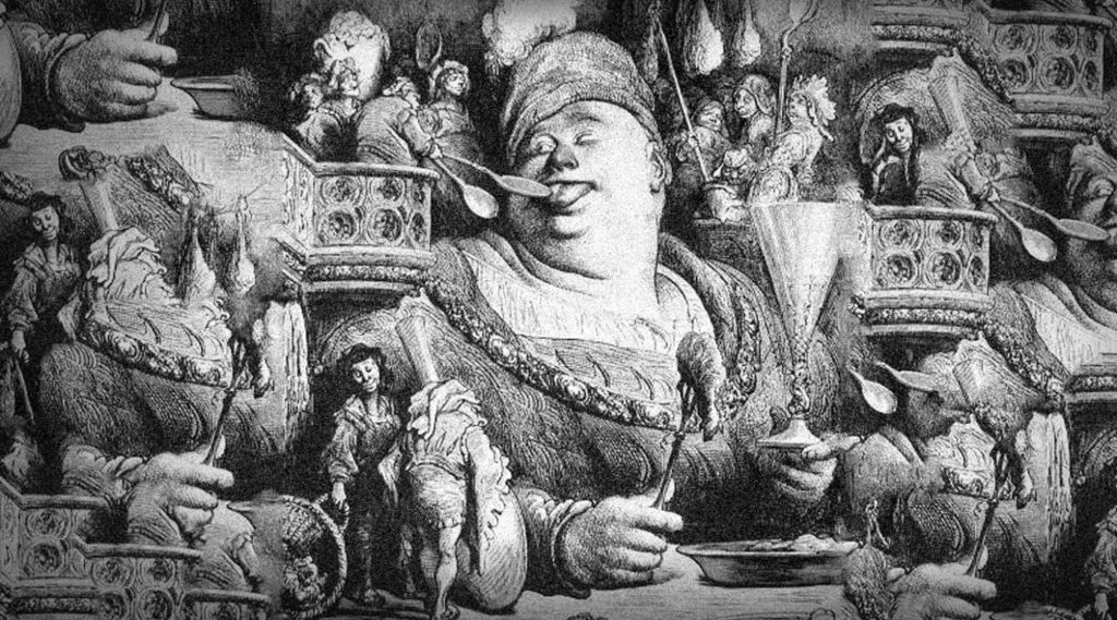 Why This House Tax Scheme Is for IDIOTS Picture of the painting Gargantua's Meal by Gustave Dore.