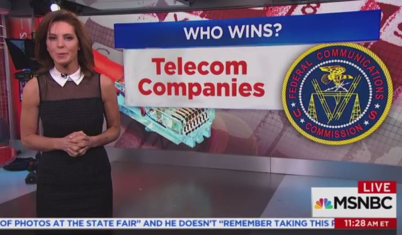Screen Shot of MSNBC story on Net Neutrality