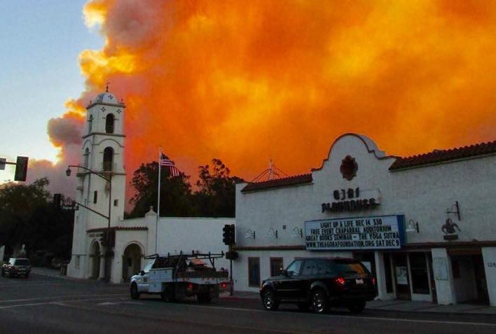 Ojai Fire in California.