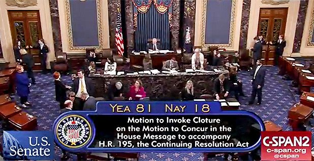 A vote in the Senate.