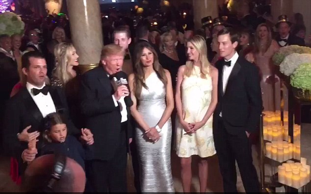 The Trump Family at a New Year Celebration.
