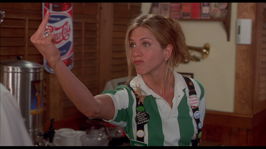 Jennifer Anniston as a Waitress in Office Space