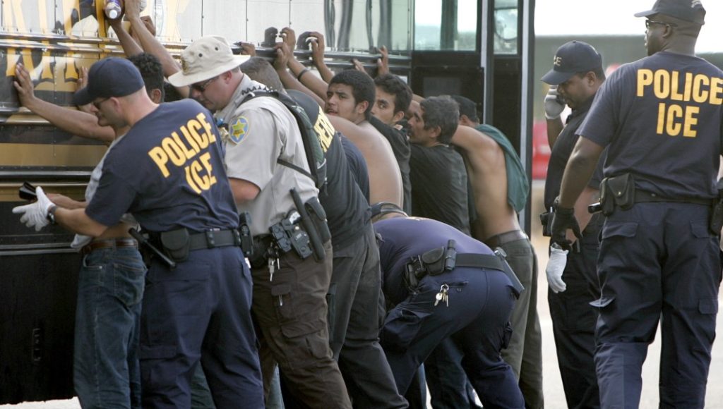 Photo of an ICE roundup