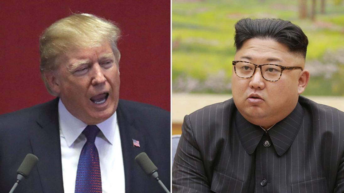 President Trump and Kim Jong-Un.