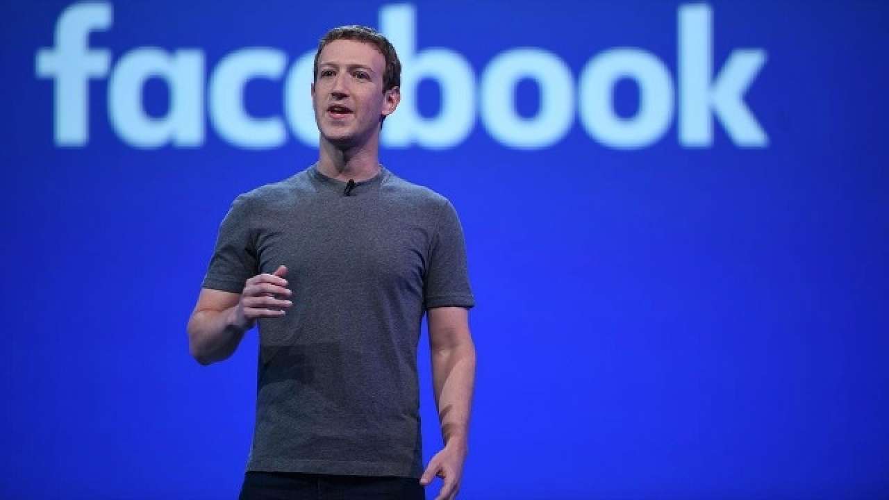 Facebook's CEO Mark Zuckerberg speaking.