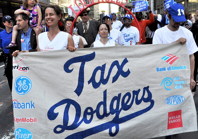 Photo of a Tax Day protest in New York