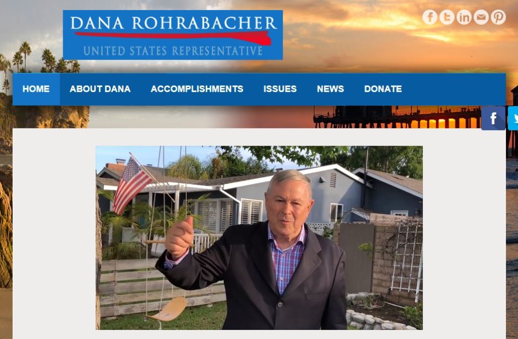 Dana Rohrbacher's re-election website.