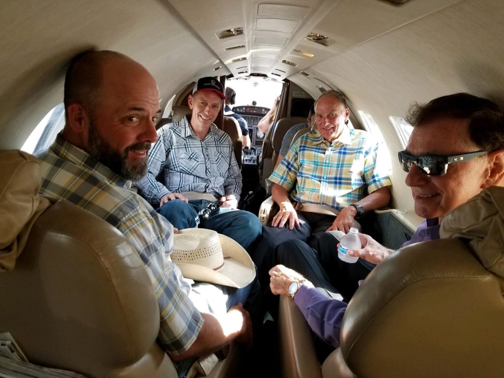 The Hammond Family in an airplane