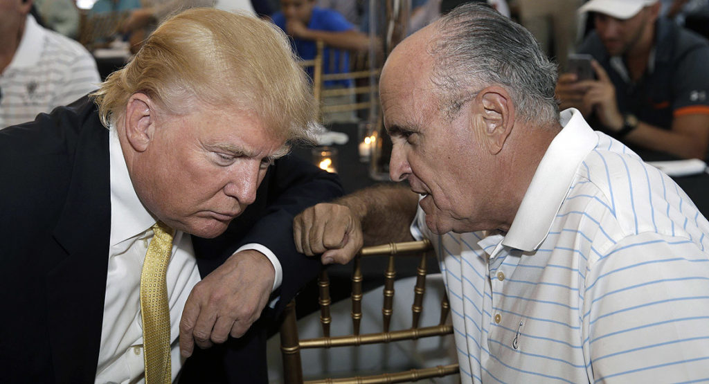 Trump and Guiliani speaking to each other.