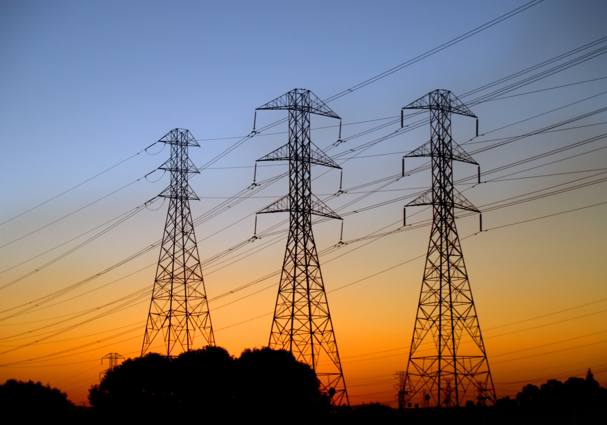 High Voltage Power Lines and Towers.