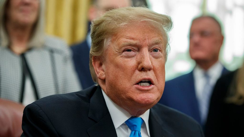 President Trump looking mad.