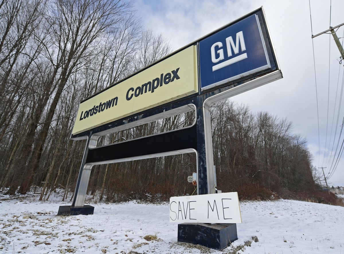 Sign for GM's Lordstown complex.
