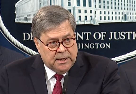 William Barr at press conference