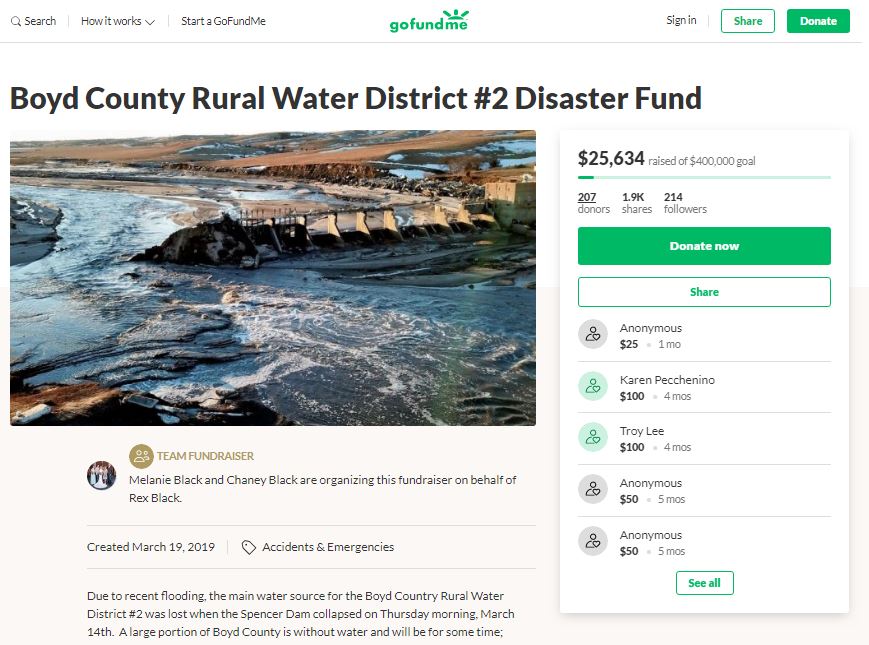 Boyd County GoFundMe page