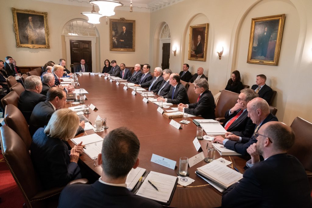 Trump’s Looking for Corruption: Start Here Trump and his Cabinet in the White House