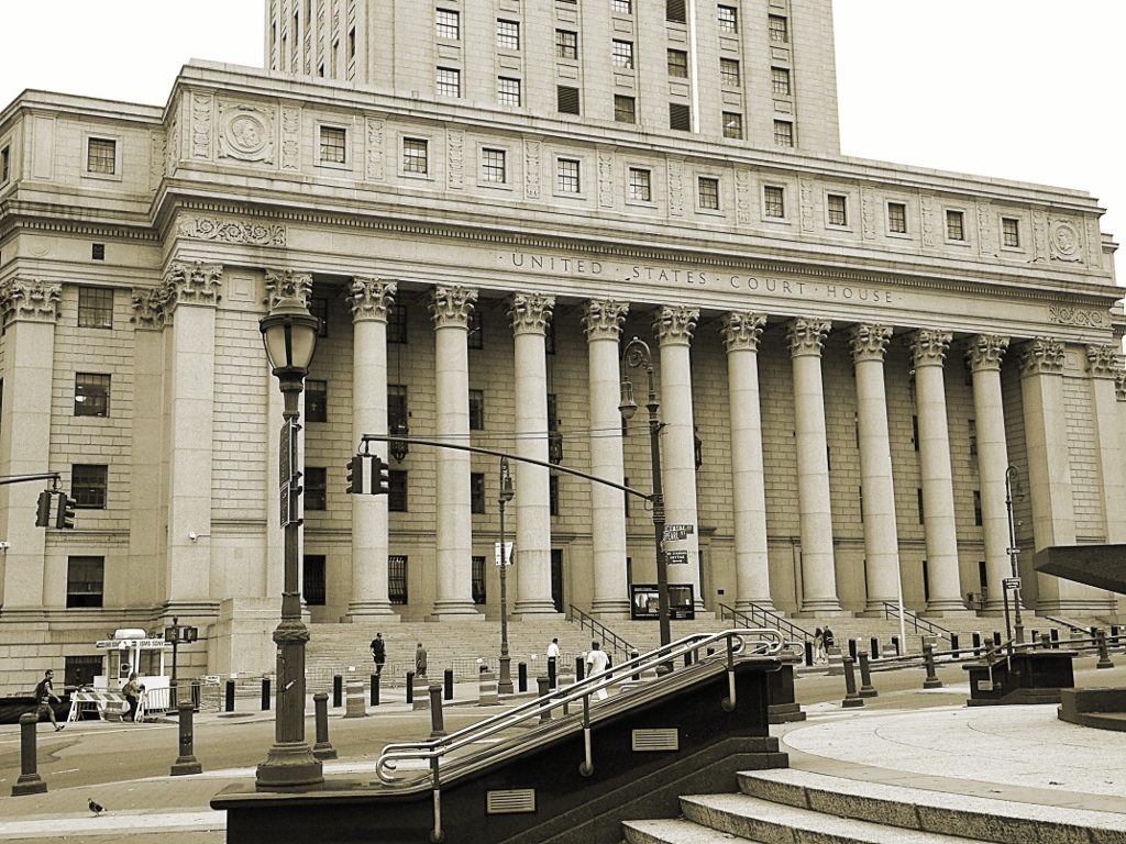 The Federal Courthouse in Manhattan.
