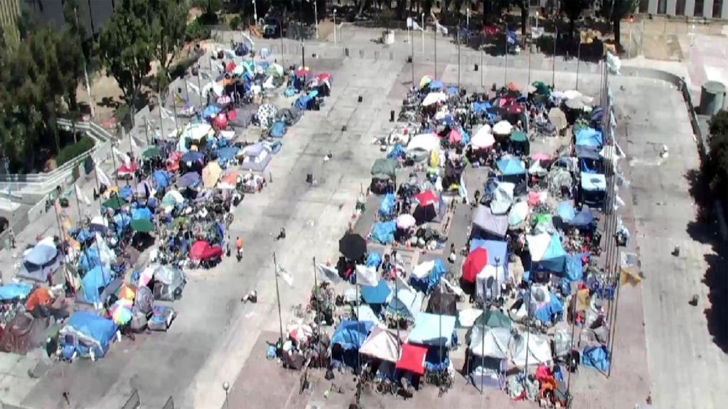 Robert Marbut doesn't like the Plaza of the Flags Homeless Camp.