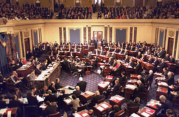 The Senate during Clinton Impeachment Trial.