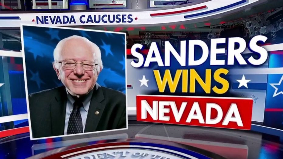 Bernie Sanders: Screen shot of Nevada Primary results.