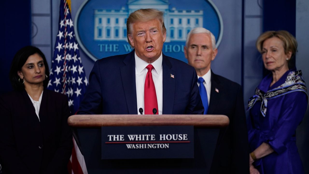 Trump speaks about the Covid-19 fight.
