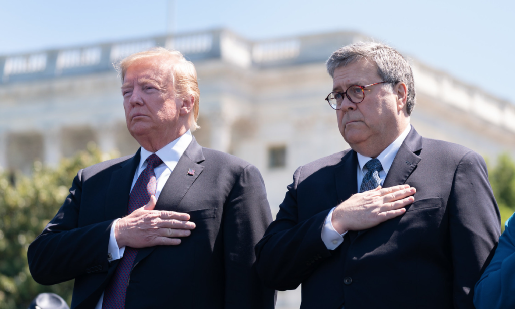 Donald Trump and William Barr