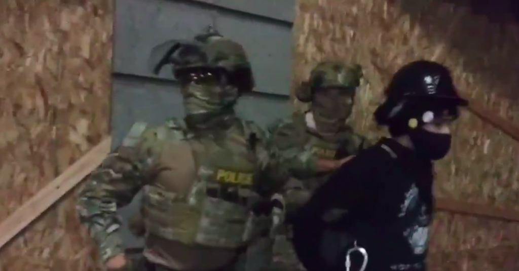 Portland: Unidentified Federal Agents Arrest a Protester.