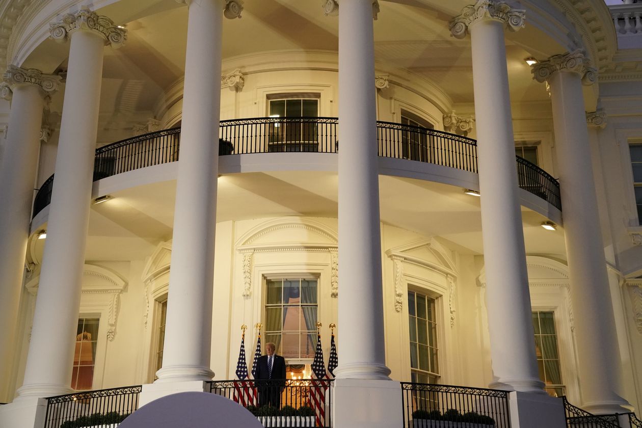 Whitehouse Coronavirus Outbreak: Trump on the Balcony.