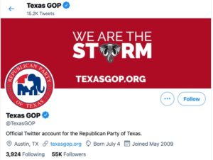 Texas GOP Twitter Page