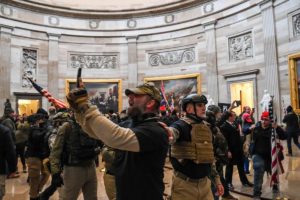 Violent Mob: Insurrectionists in the Capitol gallery.