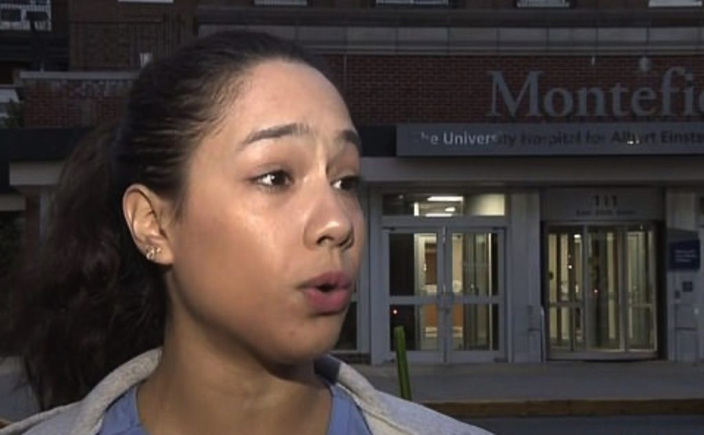 Michelle Gonzales, nurse, KCBS screengrab