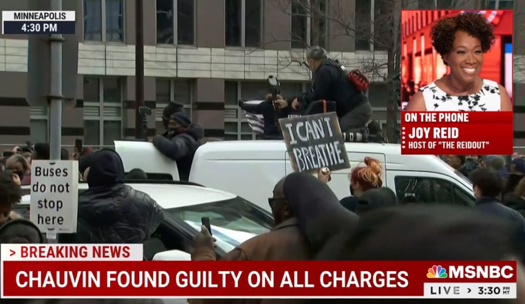 Chauvin: Outside courthouse after verdict.