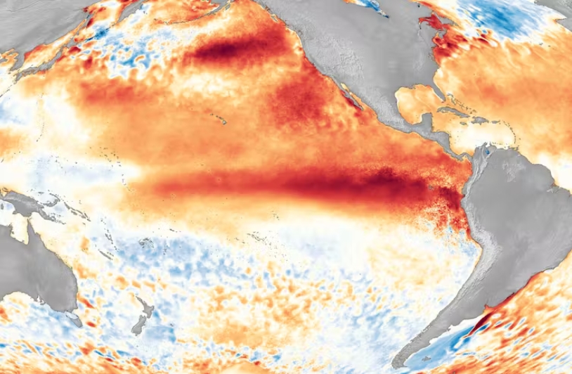 El Niño map from NOAA
