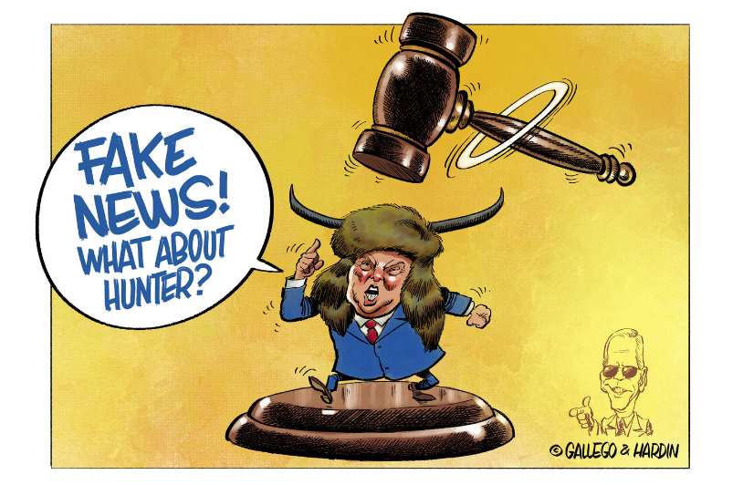 Trump political cartoon