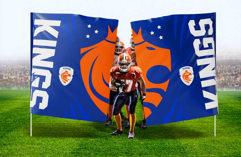 breakaway banner for football