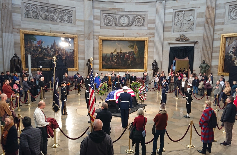 Jimmy Carter lies in state at the US Capitol