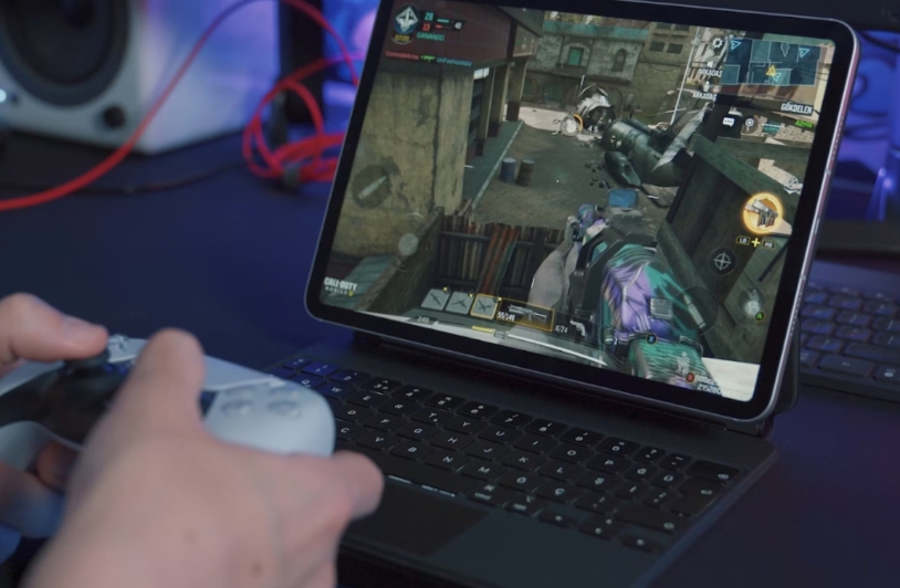 Young person gaming.