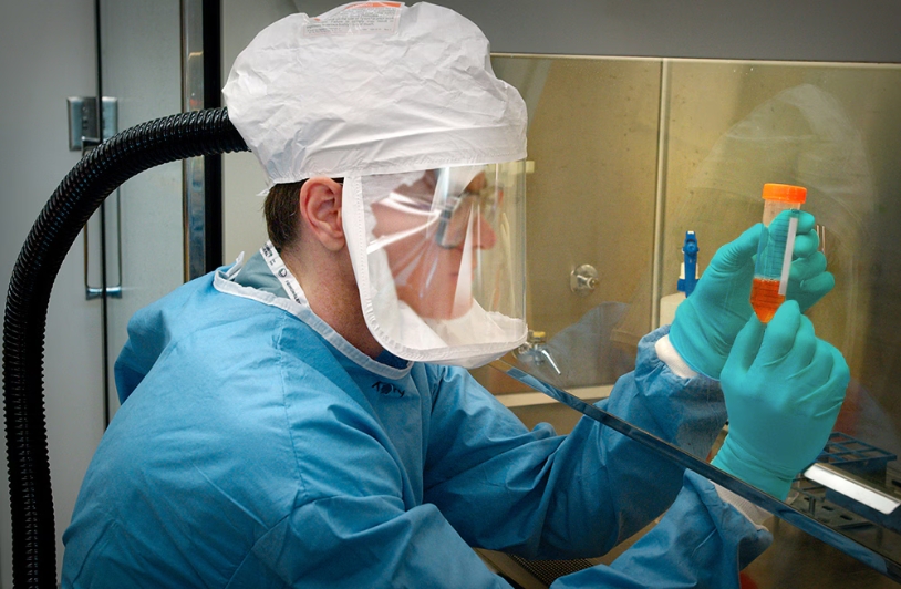 Man in CDC laboratory