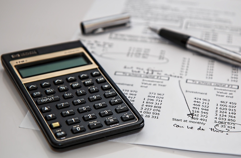 calculator and financials