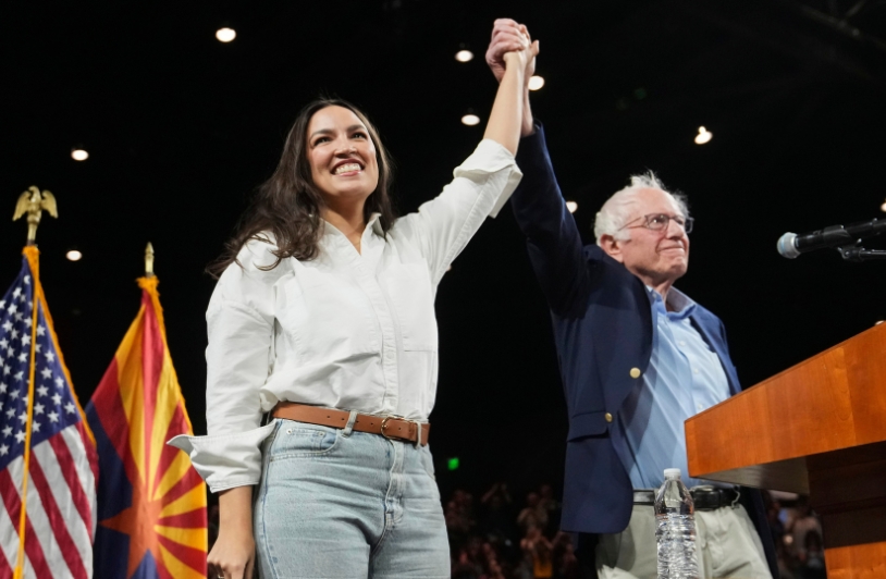 AOC and Bernie Sanders