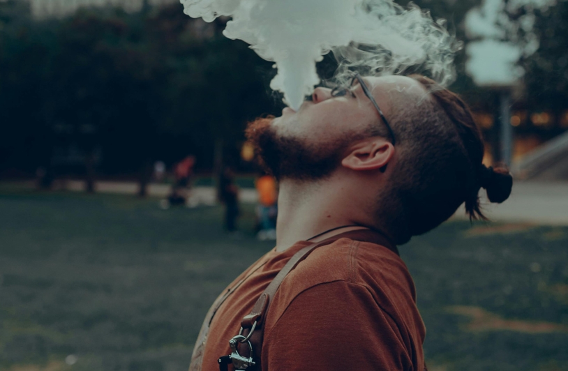 Man vaping.