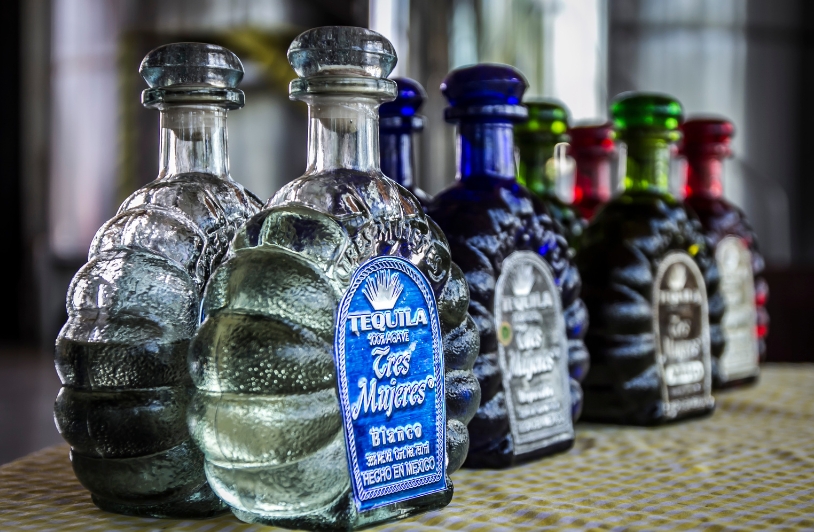 Bottles of tequila.