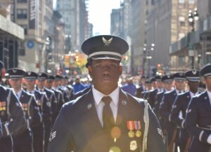 US military in march.