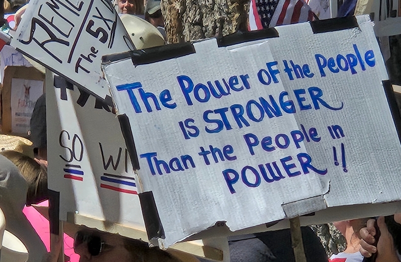 Protest sign for No Kings Day